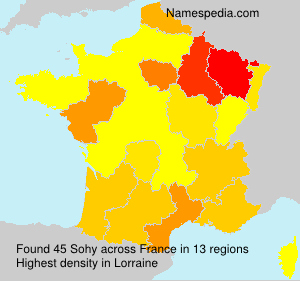 Surname Sohy in France Surname Sohy in France