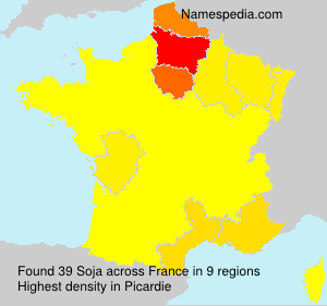 Surname Soja in France Surname Soja in France