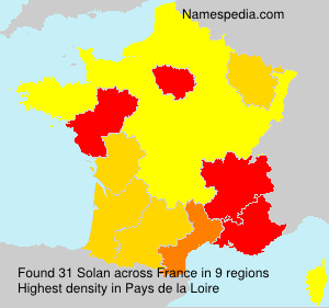 Surname Solan in France Surname Solan in France