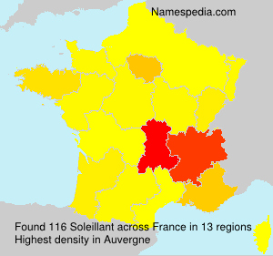 Surname Soleillant in France Surname Soleillant in France