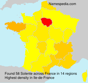 Surname Solente in France