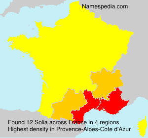 Surname Solia in France