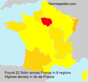 Surname Solin in France Surname Solin in France