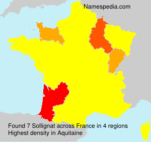 Surname Sollignat in France Surname Sollignat in France