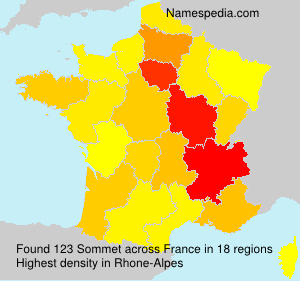 Surname Sommet in France Surname Sommet in France