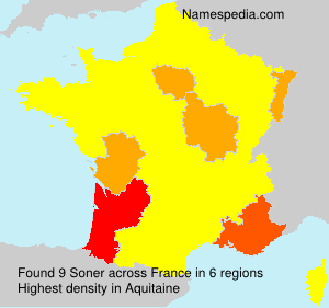 Surname Soner in France Surname Soner in France