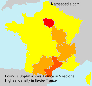 Surname Sophy in France Surname Sophy in France