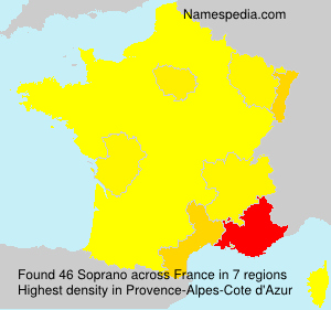 Surname Soprano in France Surname Soprano in France