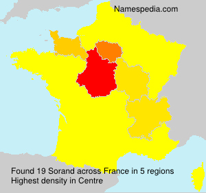Surname Sorand in France Surname Sorand in France