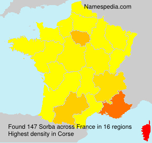 Surname Sorba in France Surname Sorba in France