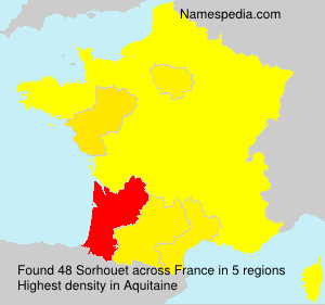 Surname Sorhouet in France Surname Sorhouet in France