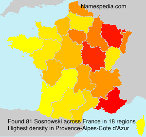Surname Sosnowski in France
