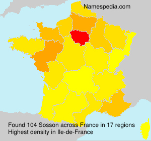 Surname Sosson in France Surname Sosson in France