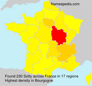 Surname Sotty in France Surname Sotty in France
