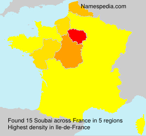 Surname Soubai in France Surname Soubai in France