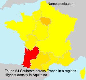 Surname Soubeste in France