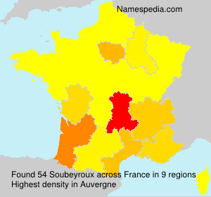 Surname Soubeyroux in France Surname Soubeyroux in France