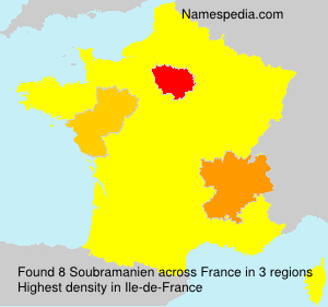 Surname Soubramanien in France Surname Soubramanien in France