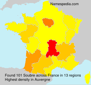 Surname Soubre in France Surname Soubre in France