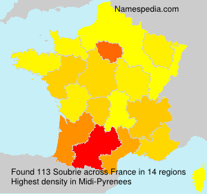 Surname Soubrie in France Surname Soubrie in France