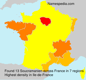 Surname Soucramanien in France Surname Soucramanien in France