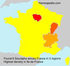 Surname Sourapha in France Surname Sourapha in France