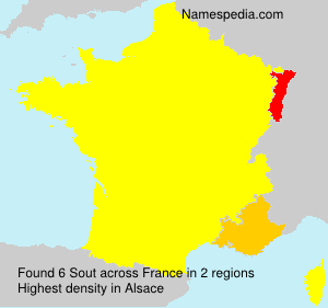 Surname Sout in France Surname Sout in France
