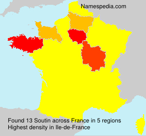 Surname Soutin in France Surname Soutin in France