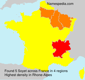 Surname Soyet in France Surname Soyet in France