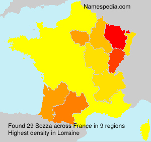 Surname Sozza in France Surname Sozza in France
