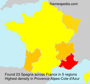 Surname Spagna in France Surname Spagna in France