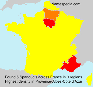 Surname Spanoudis in France Surname Spanoudis in France