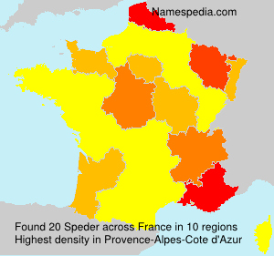 Surname Speder in France Surname Speder in France