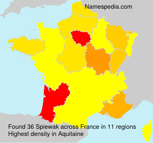 Surname Spiewak in France Surname Spiewak in France