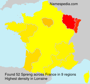 Surname Spreng in France Surname Spreng in France