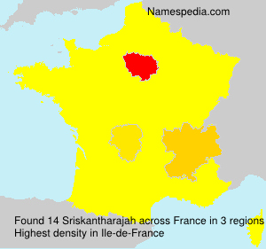 Surname Sriskantharajah in France Surname Sriskantharajah in France