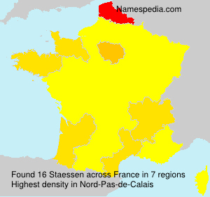 Surname Staessen in France Surname Staessen in France