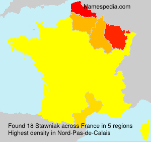Surname Stawniak in France