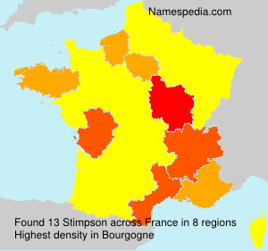 Surname Stimpson in France Surname Stimpson in France