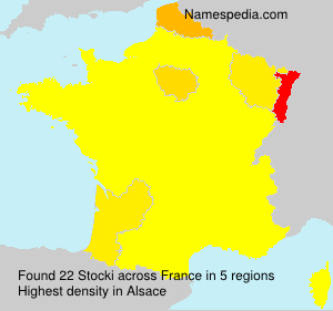Surname Stocki in France Surname Stocki in France