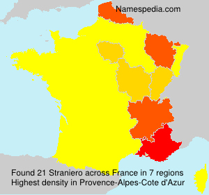 Surname Straniero in France Surname Straniero in France