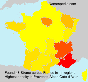 Surname Strano in France Surname Strano in France