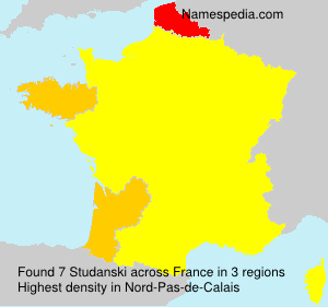 Surname Studanski in France Surname Studanski in France