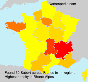 Surname Subert in France Surname Subert in France