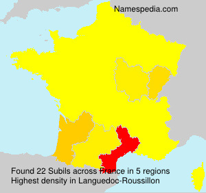 Surname Subils in France Surname Subils in France