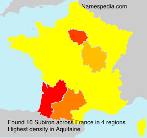 Surname Subiron in France Surname Subiron in France