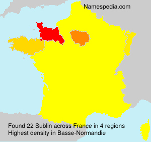 Surname Sublin in France Surname Sublin in France