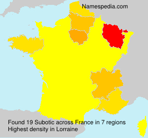 Surname Subotic in France Surname Subotic in France