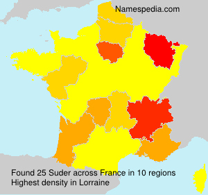 Surname Suder in France Surname Suder in France