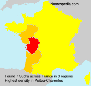 Surname Sudra in France Surname Sudra in France